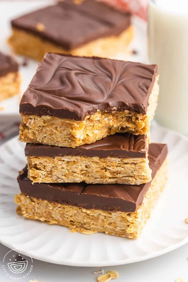 Chocolate Peanut Butter Oatmeal Bars