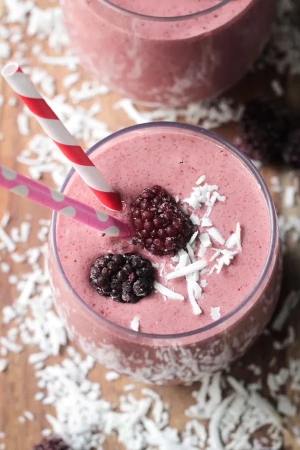 Coconut Blackberry Smoothie
