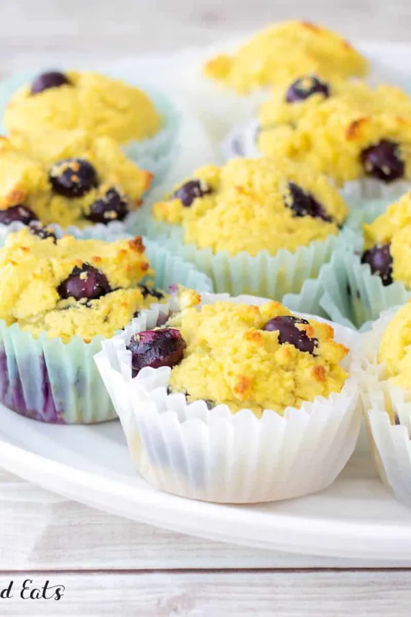 Coconut Flour Blueberry Muffins