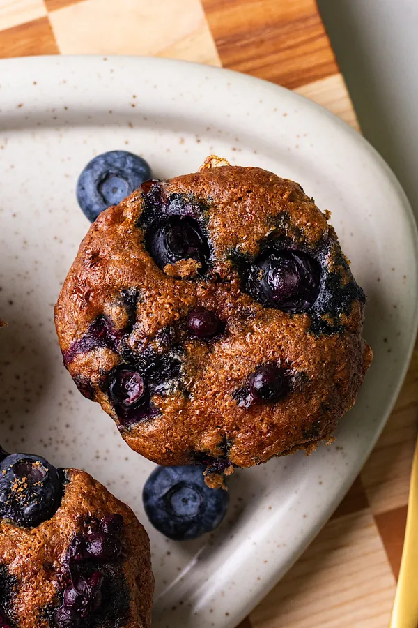 Cottage Cheese Blueberry Muffins (high protein)