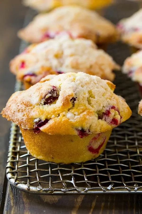 Cranberry Muffins with Orange Glaze