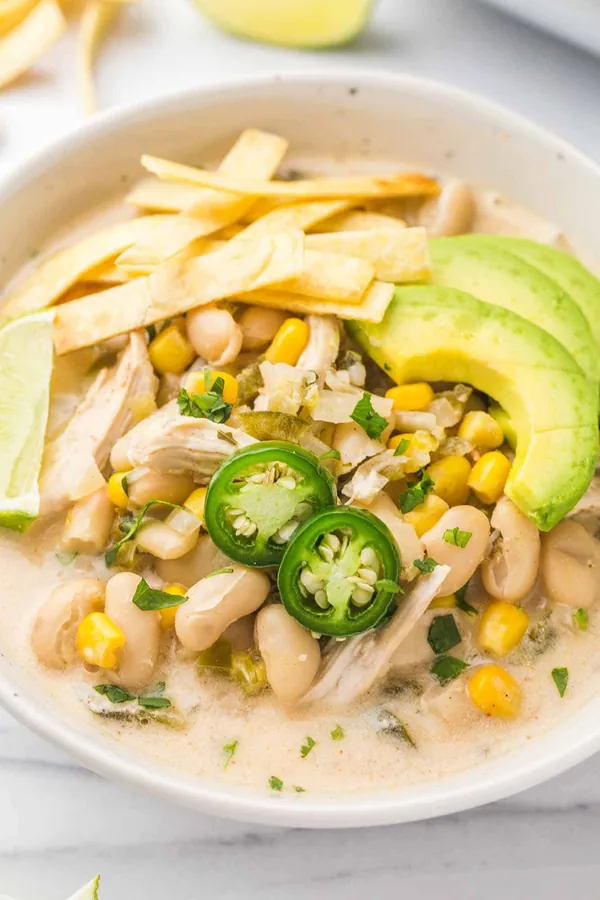 Creamy Crockpot White Chicken Chili