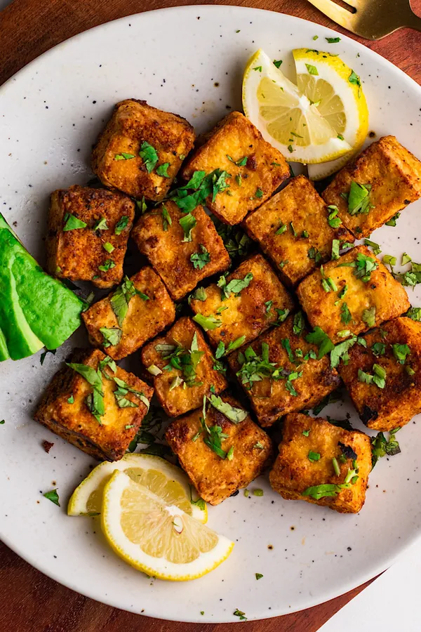 crispy air fryer tofu nuggets