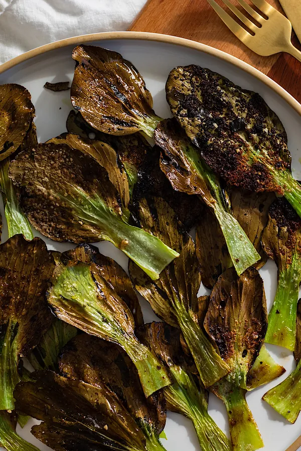 crispy baked bok choy chips (air fryer option)