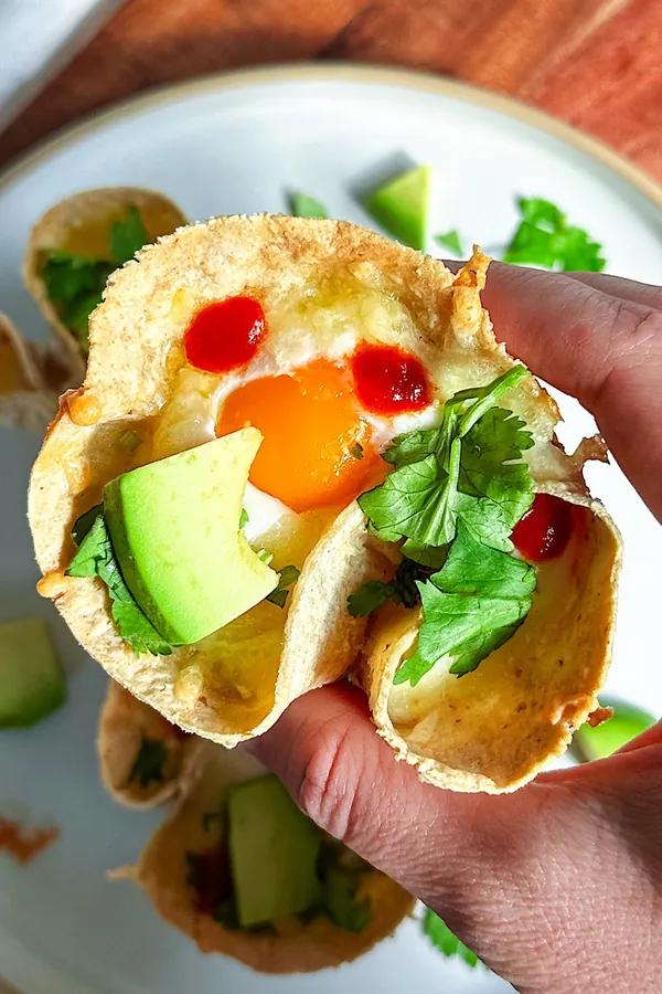 Crispy Baked Breakfast Egg Taco Cups