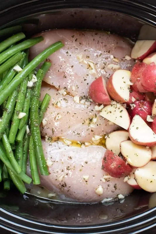 Crockpot Chicken, Potatoes and Green Beans Recipe
