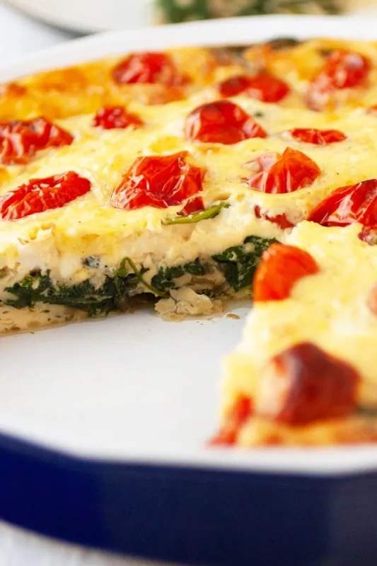 Crustless Spinach Quiche