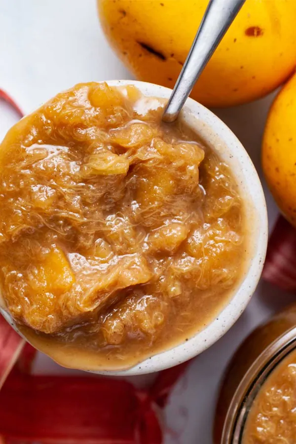 Easy Apple Rhubarb Compote With Cinnamon