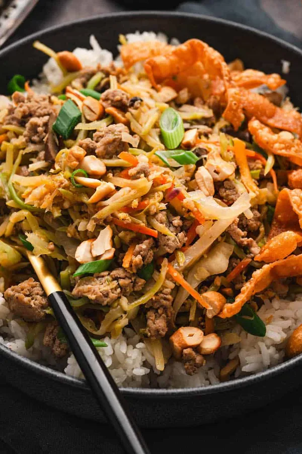 Egg Roll in a Bowl with Ground Turkey
