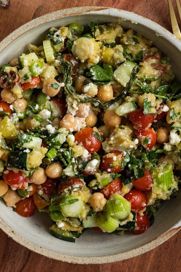 Fava Bean Chickpea Salad