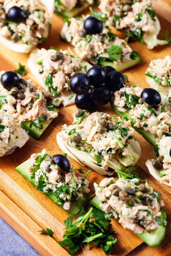 Fennel-Cucumber Bites with Creamy Tuna