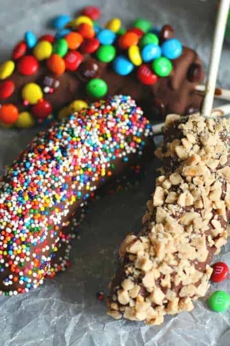 Frozen Chocolate Dipped Bananas