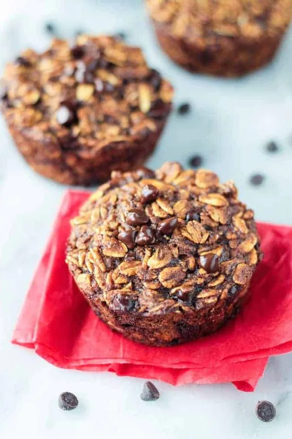Gingerbread Chocolate Chip Baked Oatmeal Bites
