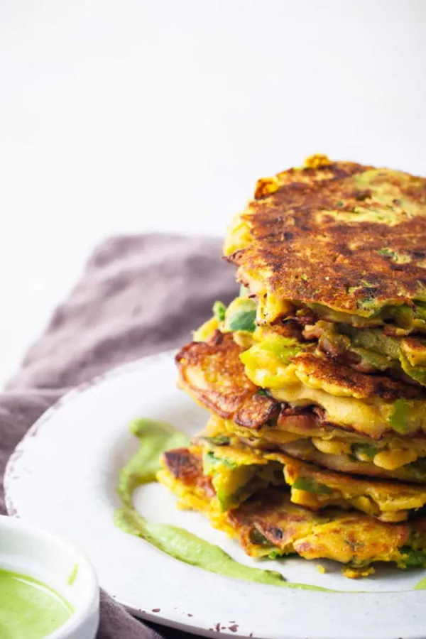 Gluten-Free Leek Fritters With Chickpea Flour