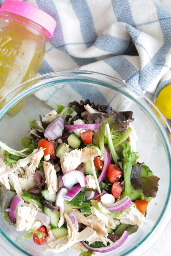 Greek Chicken Salad with Lemon Vinaigrette