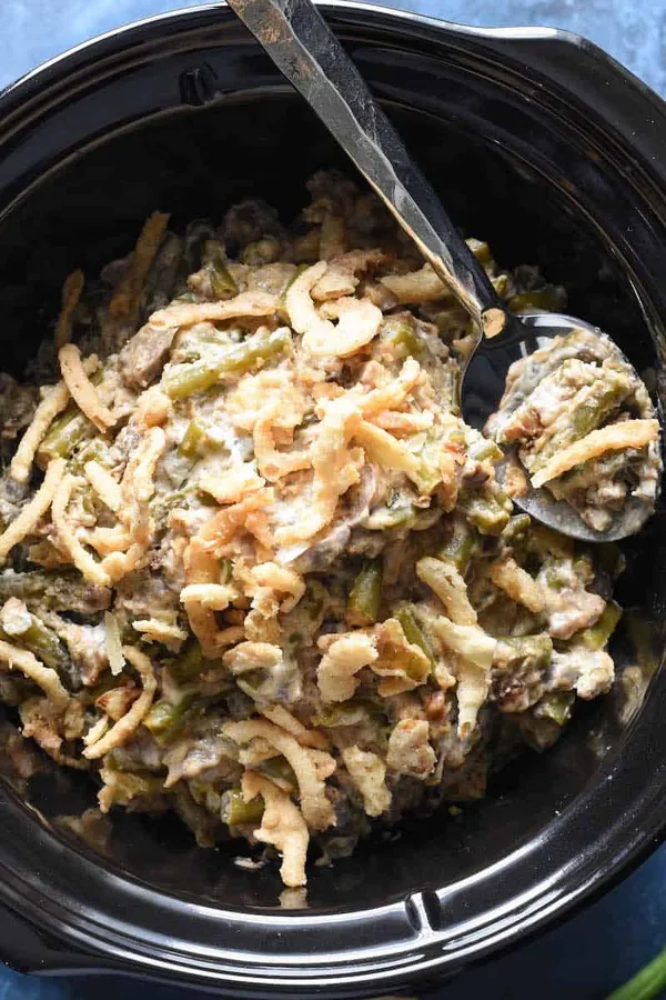 Green Bean Casserole (Crockpot Recipe)