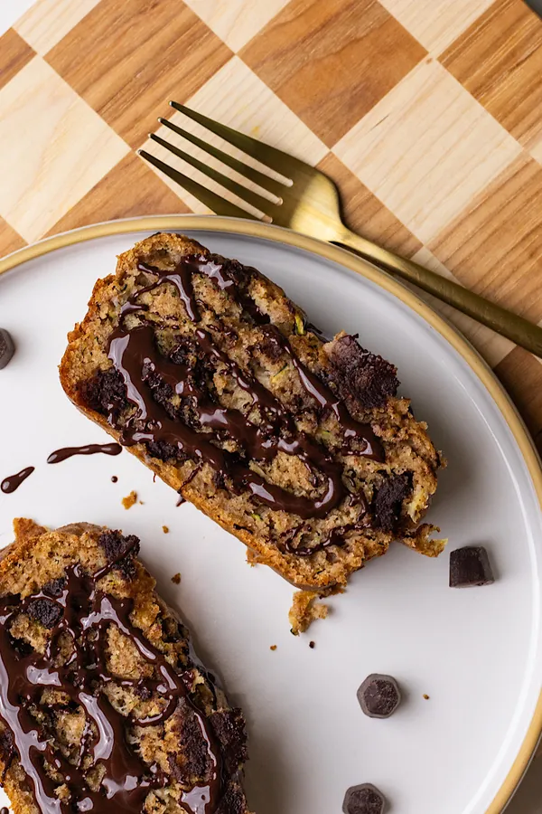 Healthy Zucchini Banana Bread with Spelt Flour