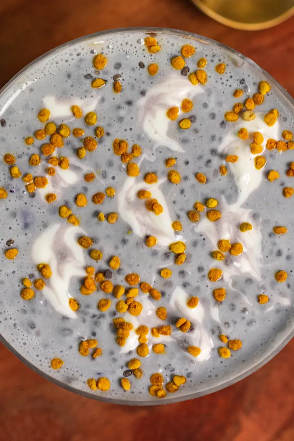 High Protein Blueberry Chia Pudding with Frozen Berries