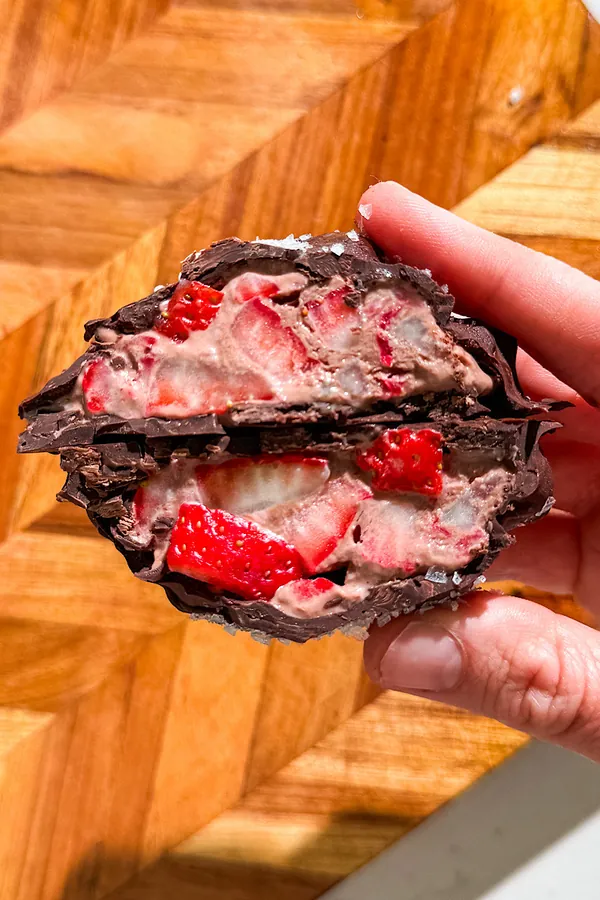 High Protein Chocolate Strawberry Yogurt Clusters