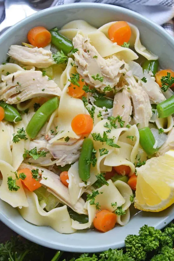 Homemade Chicken Noodle Soup (Crockpot Recipe)