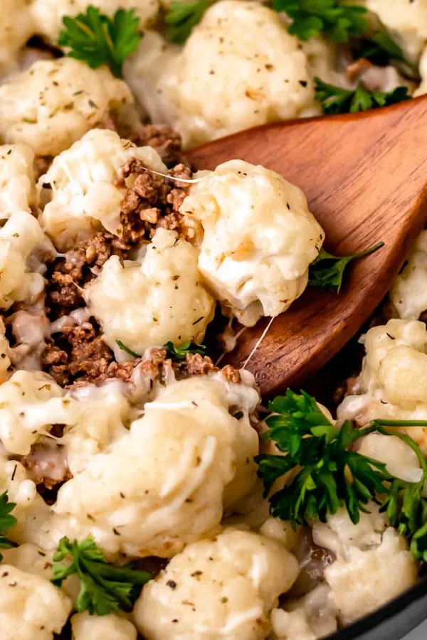 Italian Ground Beef and Cauliflower Skillet