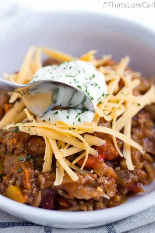 Keto Chili Recipe - Slow Cooker No Bean Chili