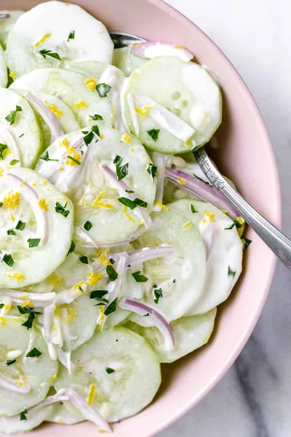 Keto Creamy Cucumber Salad