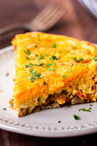 Keto Frittata with Turkey Sausage and Bacon