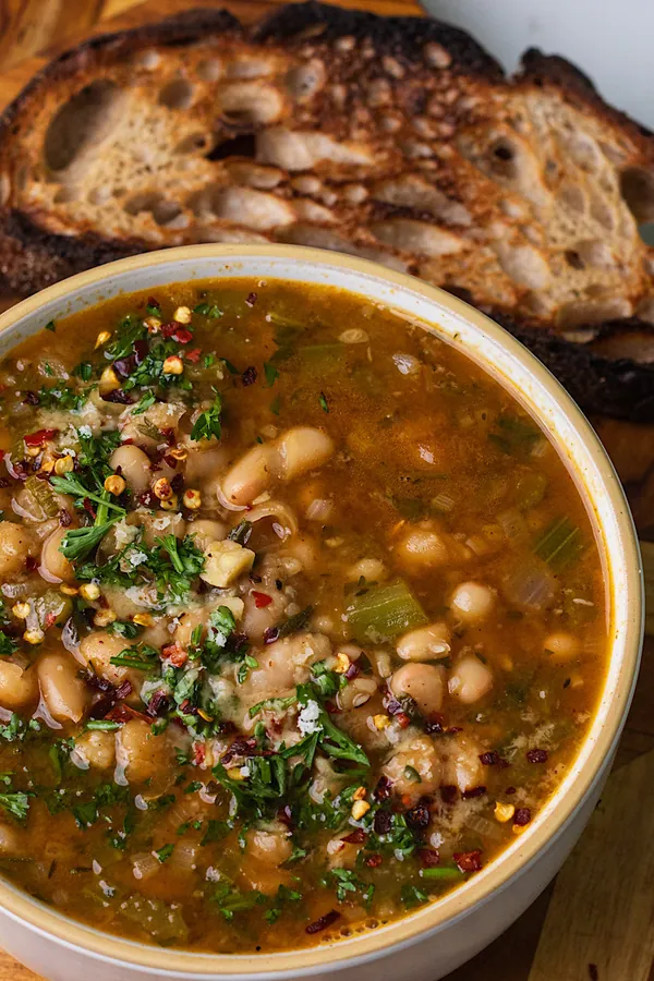 Lemon Parmesan White Bean Stew