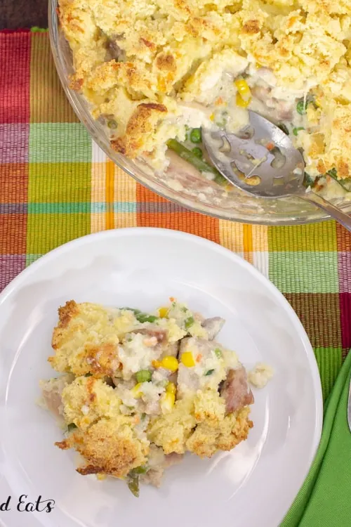 Low Carb Chicken Pot Pie with Biscuit Topping