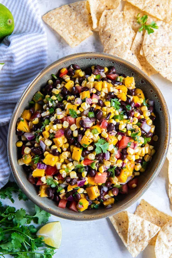 Mango Corn Salsa with Black Beans