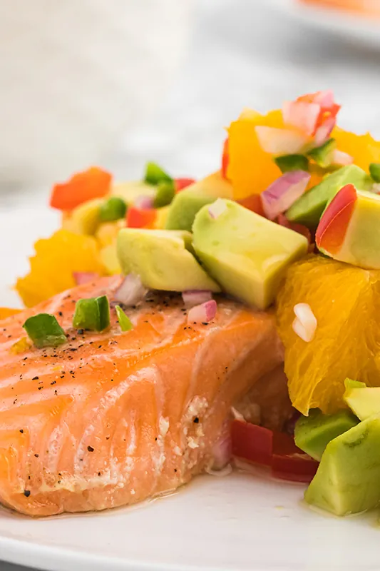 Maple Citrus Salmon with Orange-Avocado Salsa