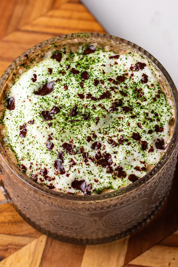 Matcha Hot Chocolate with Cacao
