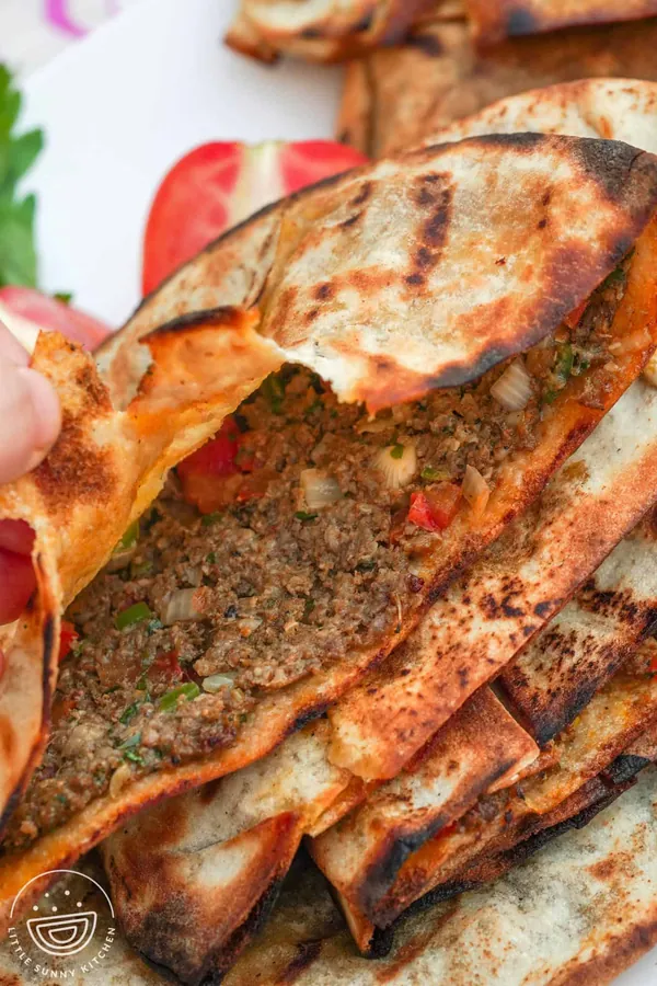 Meat Stuffed Pitas (Arayes)