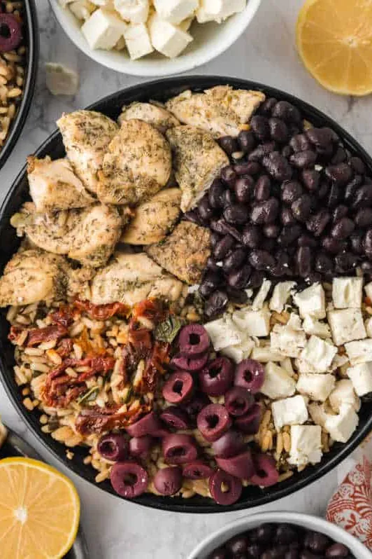 Mediterranean Chicken and Rice Bowl
