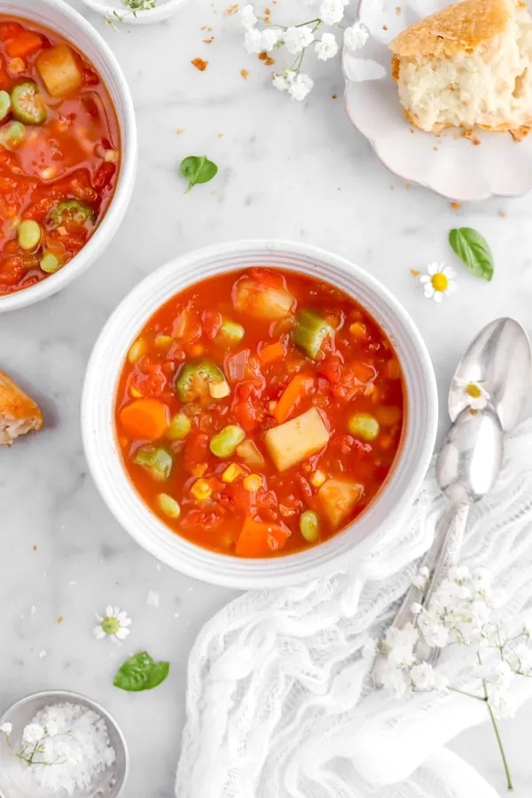 One Pot Vegetable Soup (Gluten Free + Vegan!)