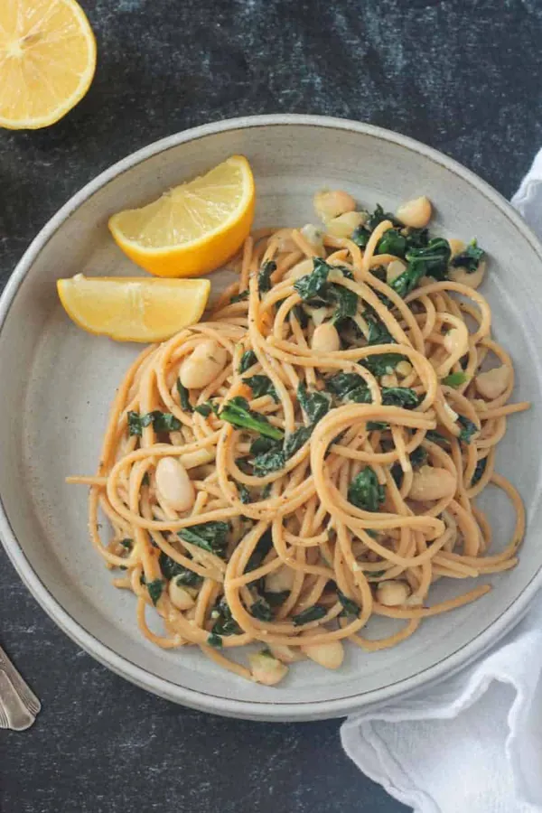 Pasta with White Beans and Kale
