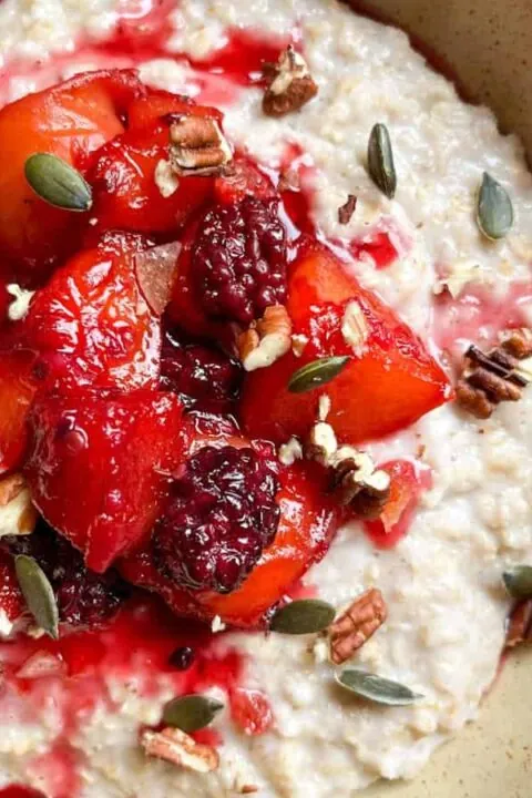 Peach and Blackberry Compote