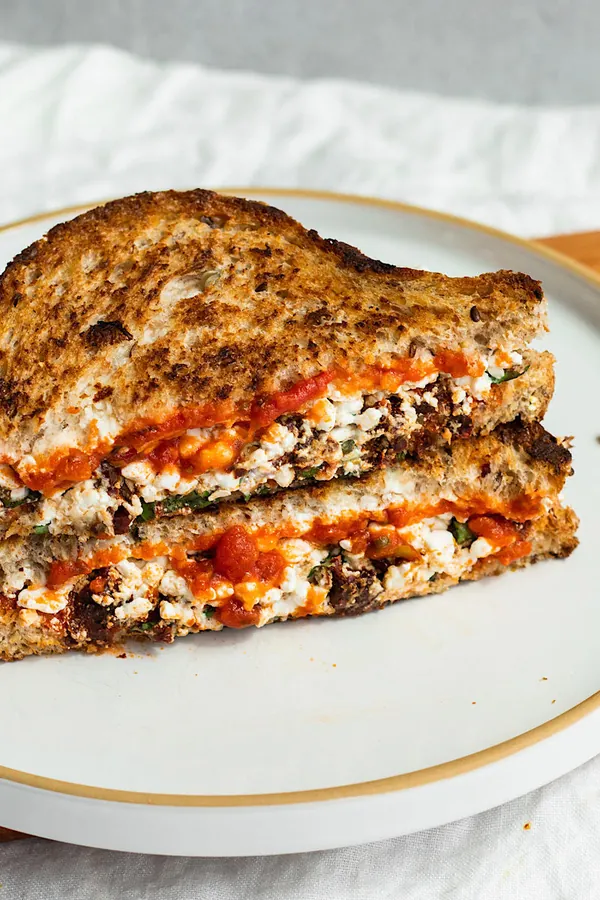 Pizza Cottage Cheese Grilled Cheese