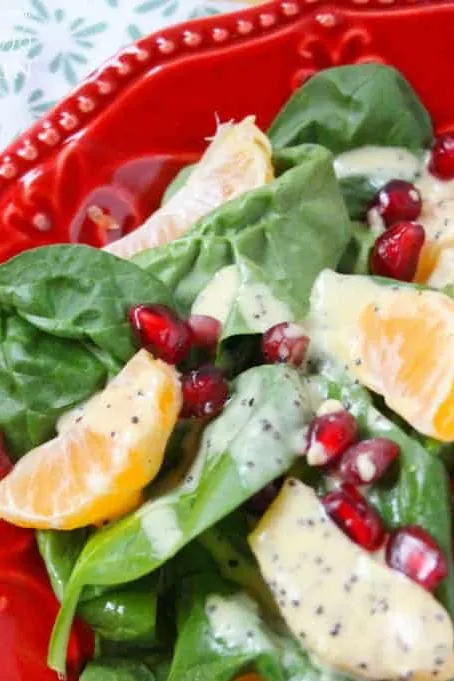 Pomegranate Clementine Spinach Salad