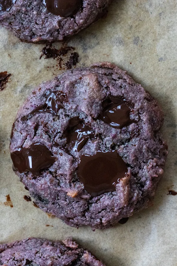 Purple Sweet Potato Cookies With Chocolate Chips (vegan)