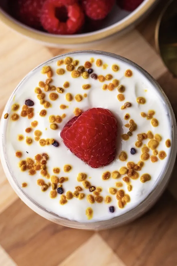 Raspberry Cheesecake Chia Pudding (high protein)