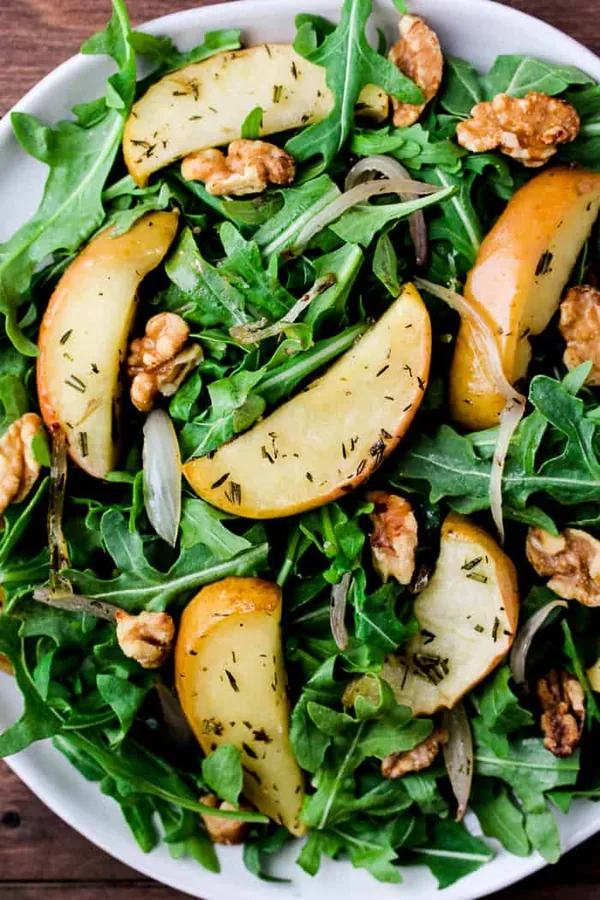 Roasted Apple Arugula Salad