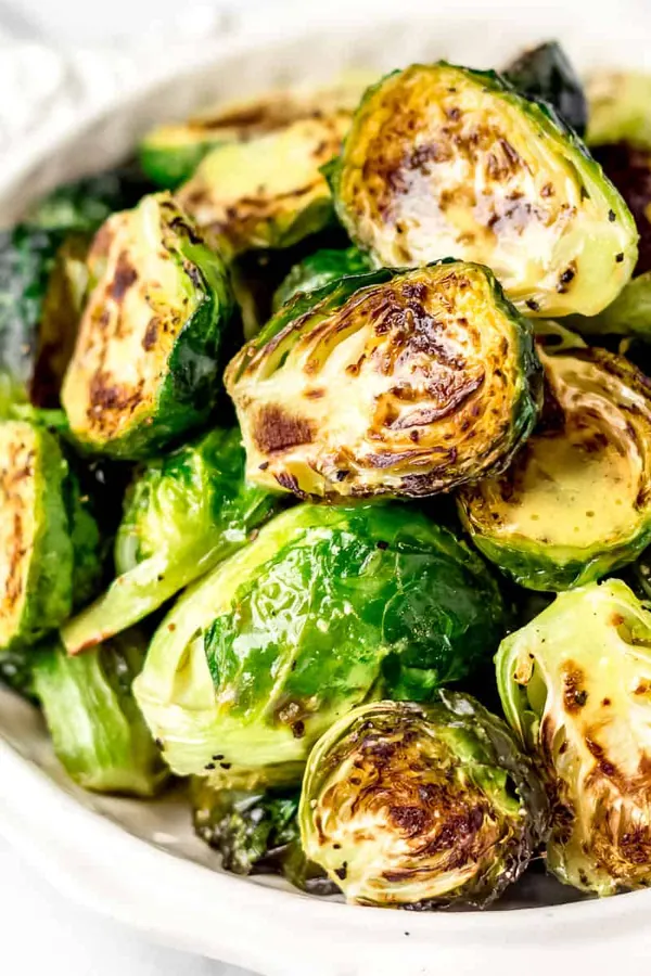 Roasted Brussels Sprouts with Lemon Mustard Dressing