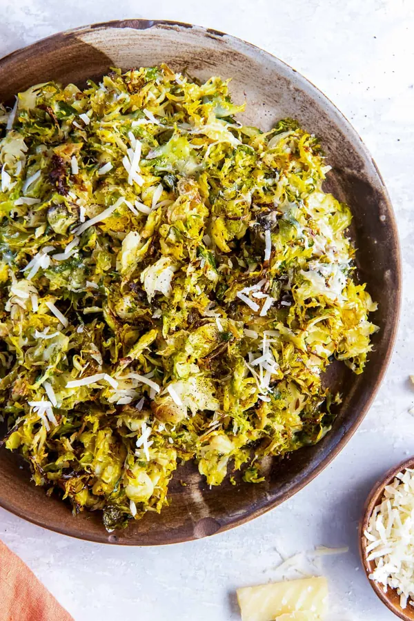 Roasted Shaved Brussels Sprouts