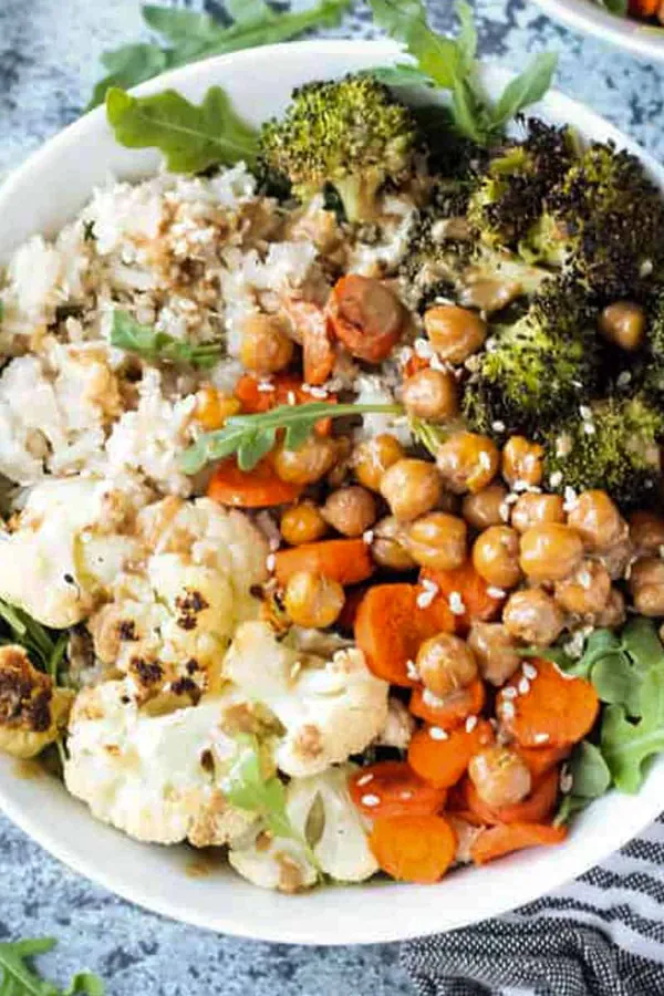 Roasted Veggie Rice Bowls
