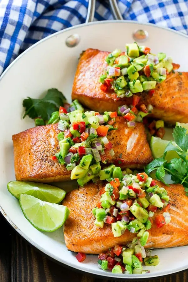 Salmon with Avocado Salsa