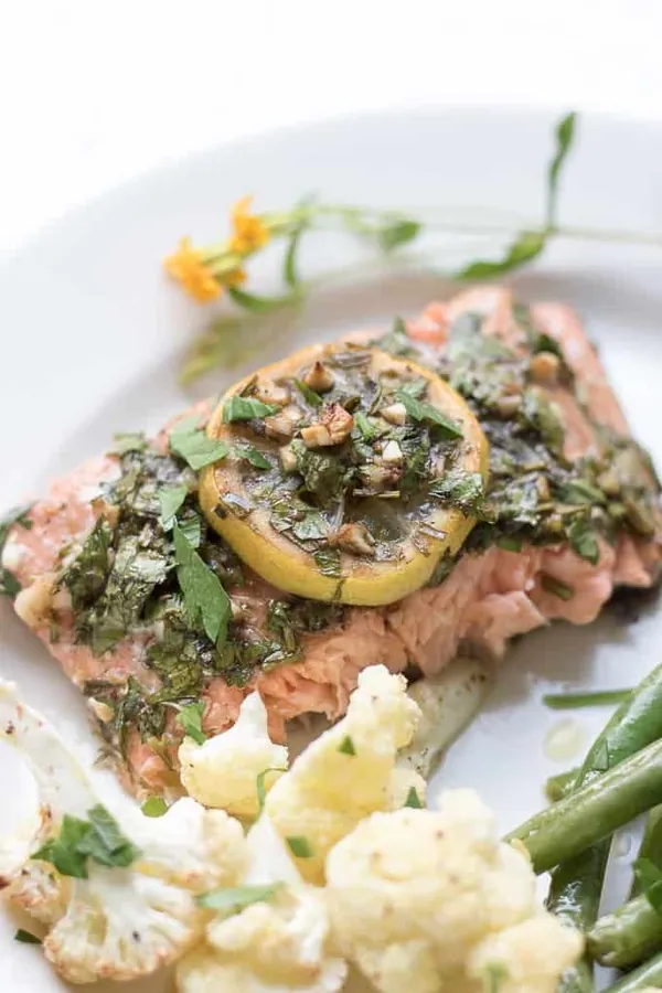 Sheet Pan Lemon Tarragon Salmon Dinner