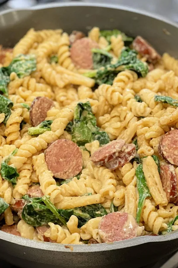 Shortcut Cajun Sausage Alfredo