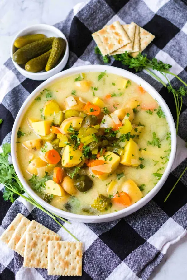 Slow Cooker Dill Pickle Soup